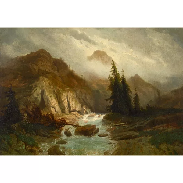 Gustave Castan — Wilder Gebirgsbach.