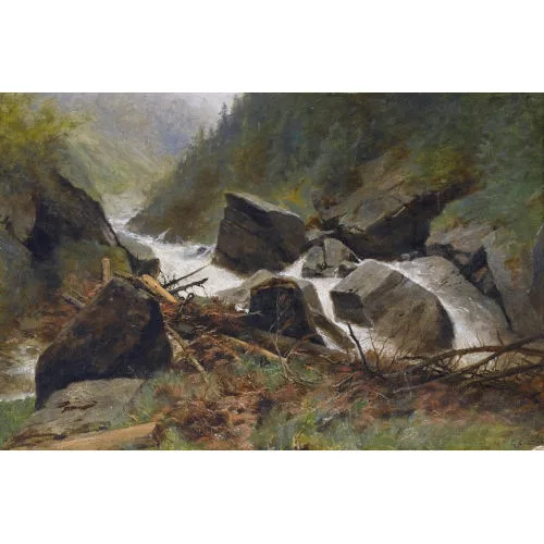 Gustave Castan — Wilder Gebirgsbach.
