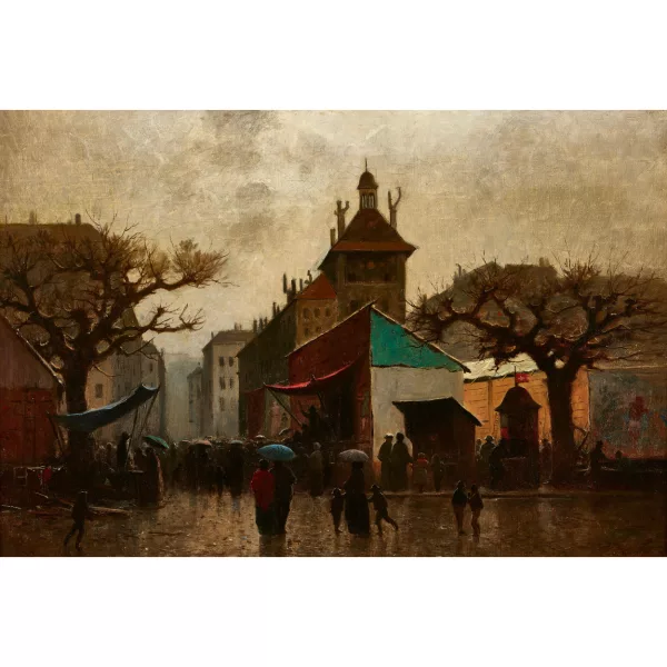 Gustave Castan — La place Bel-Air à Genève.