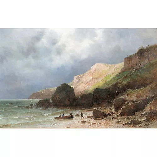 Gustave Castan — "Les Falaises de Dinard près St.Malo Bretagne."