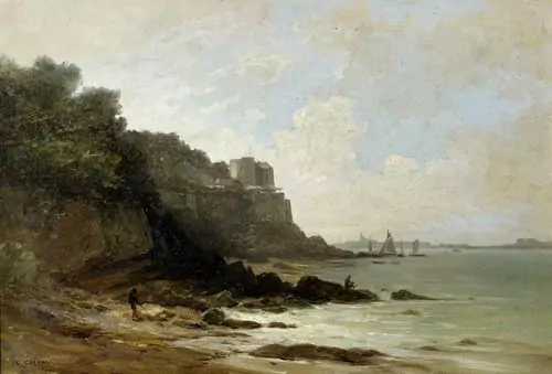 GUSTAVE CASTAN — Meeresklippe. — Koller Auktionen