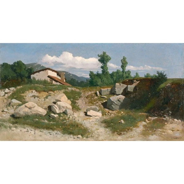 Gustave Castan — SOMMERLANDSCHAFT IM GEBIRGE SUMMER LANDSCAPE IN THE MOUNTAINS