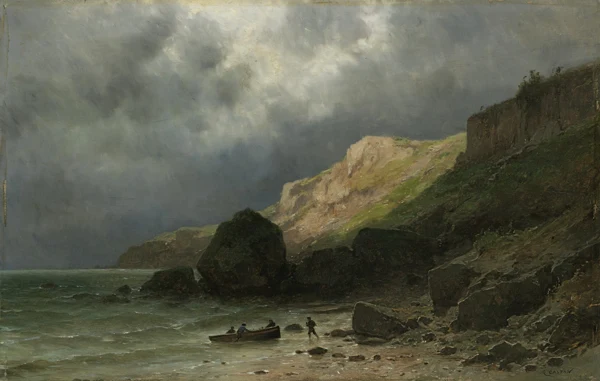 Gustave Castan — FALAISES À DINARD, PRÈS ST-MALO, BRETAGNECLIFF IN DINARD, NEAR ST-MALO, BRITTANY