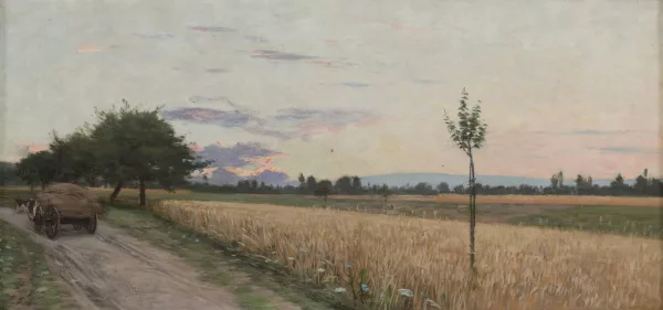 Gustave de Beaumont — Retour des champs au coucher du soleil