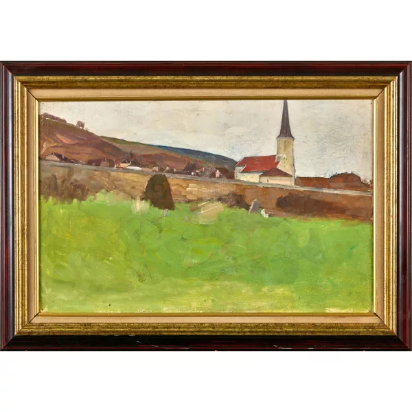 Gustave Jeanneret — Landschaft mit Kirche.