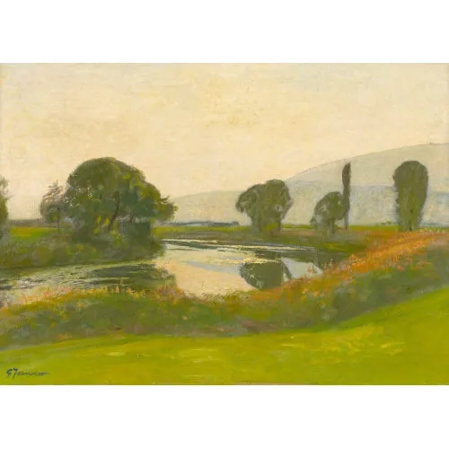 Gustave Jeanneret — Abendliche Flusspartie.