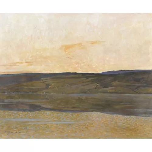 Seelandschaft im Abendrot
