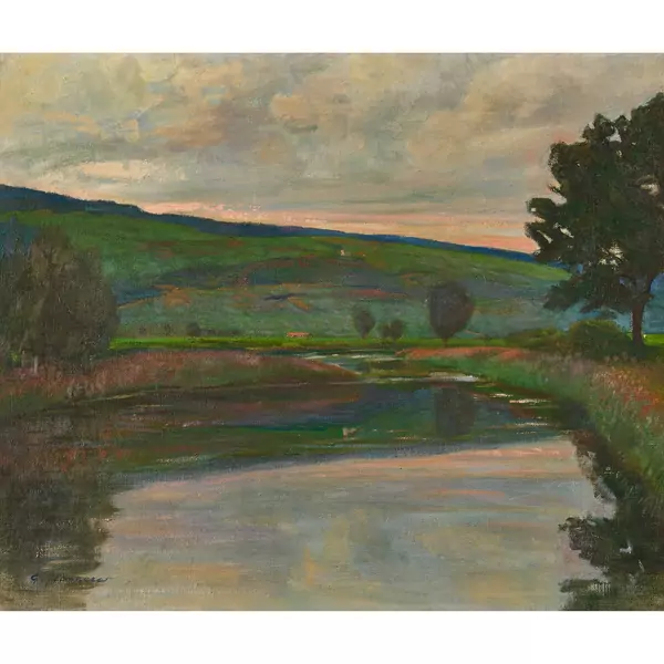 Le soir à la vieille Thielle