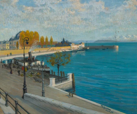 Port de Neuchâtel au crépuscule