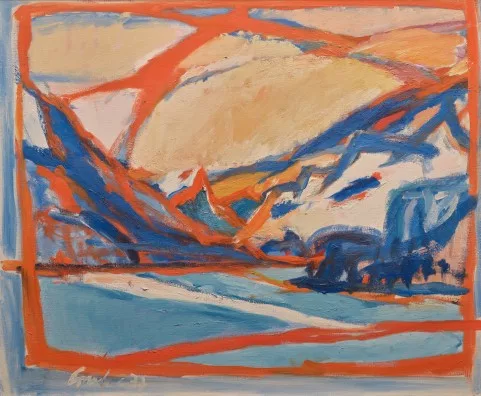 Hannes Gruber — Landschaft bei Sils, 1977
