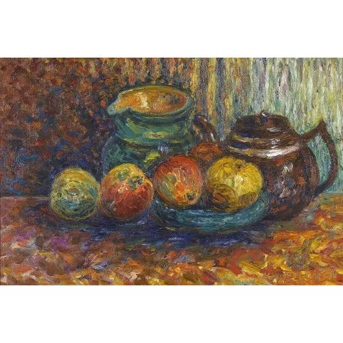 Hannes Schutter — Stillleben mit Früchteschale.