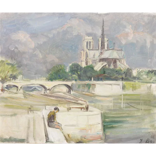 Hanni Bay — Seineufer mit Notre-Dame de Paris.