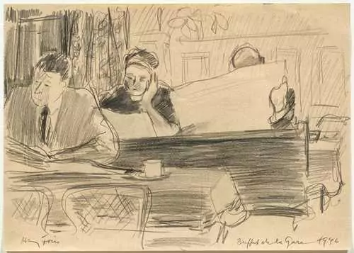 HANNY FRIES — Buffet de la Gare. 1946. — Koller Auktionen