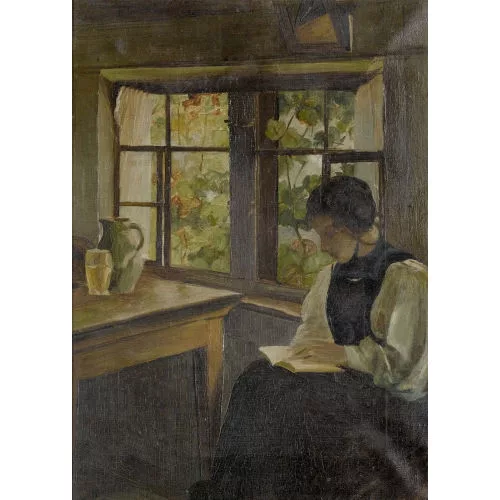 Hans Bachmann — Lesende Frau am Fenster.
