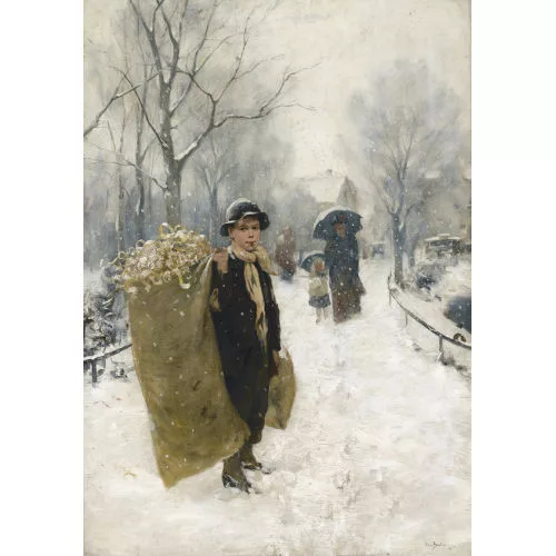 Hans Bachmann — Der Sägespänesammler im Winter.