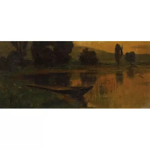 Flussufer im Abendlicht