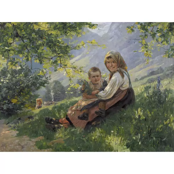 Sommeridylle mit Kinderpaar