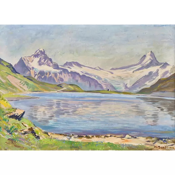 Bachsee ob Grindelwald mit Wetterhorn und Schreckhorn
