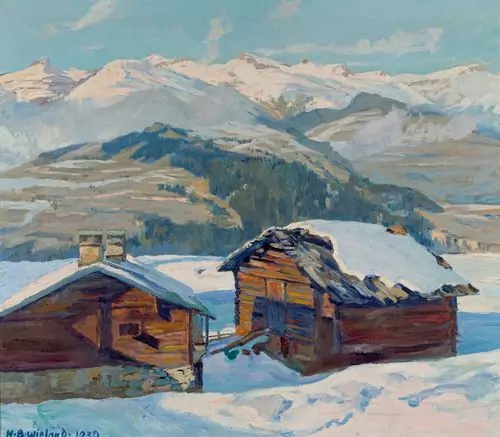 HANS BEAT WIELAND — Winterlandschaft in Obersachsen. 1930. — Koller Auktionen