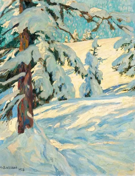 HANS BEAT WIELAND — Frischer Schnee, Arosa. 1926. — Koller Auktionen
