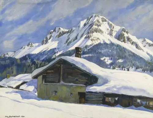 HANS BEAT WIELAND — Engadiner Winterlandschaft. — Koller Auktionen