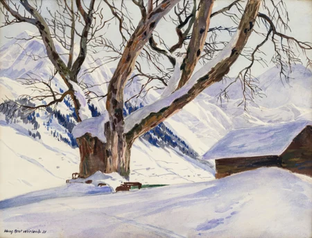 Paysage temps de neige