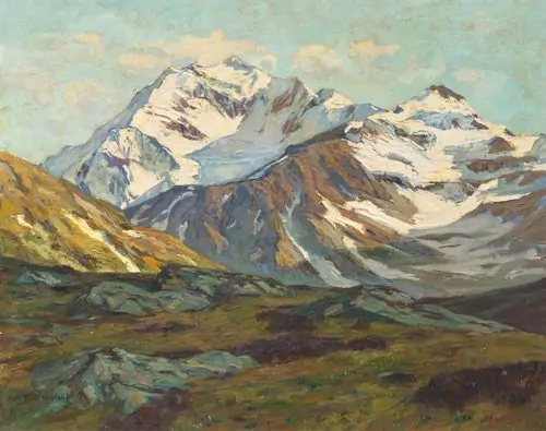 HANS BEAT WIELAND — Blick auf das Fletschhorn. — Koller Auktionen