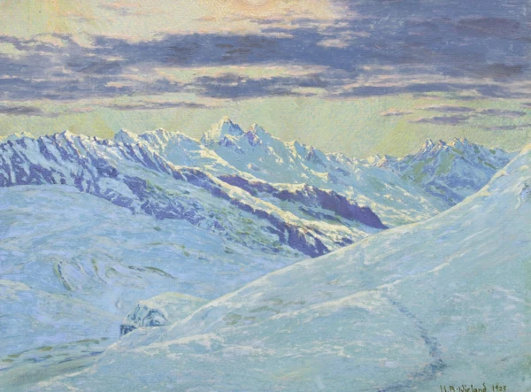 Hans Beat Wieland — Morgensonne in den Berner Alpen, 1923