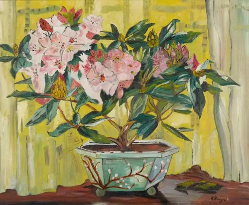 HANS BERGER — Azalee in chinesischem Topf. — Koller Auktionen