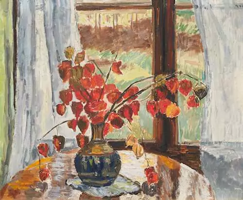 HANS BERGER — Bouquet devant la fenêtre. — Koller Auktionen