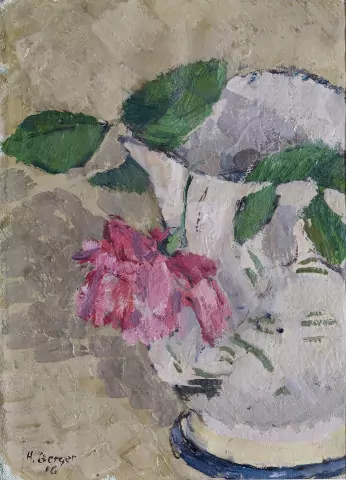 Stillleben mit hängender Rose, 1916