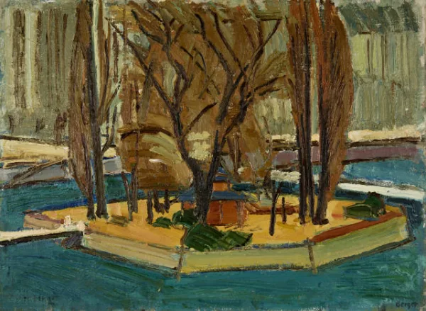 Hans Berger — L'île Rousseau (recto) - Obstgarten (verso)