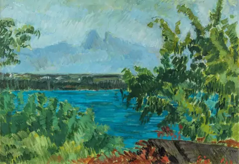 Le Rhône à Aire-la-Ville, 1916