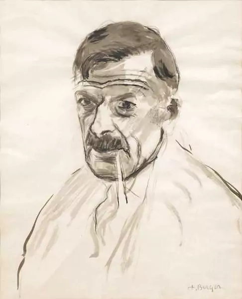 HANS BERGER — Portrait de Ramuz. — Koller Auktionen