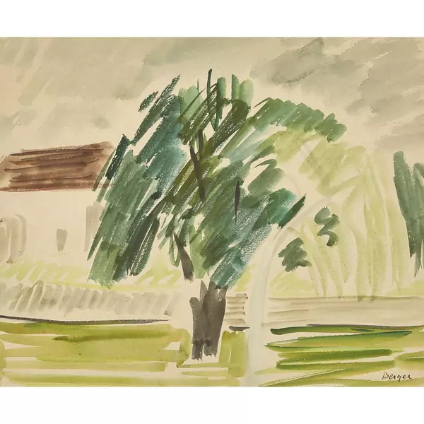 Baum vor einem Haus