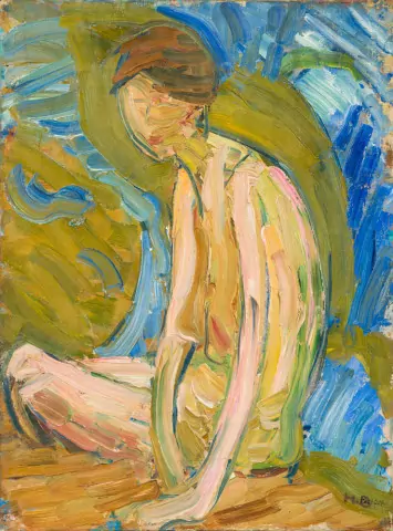 Sitzender Akt, um 1910