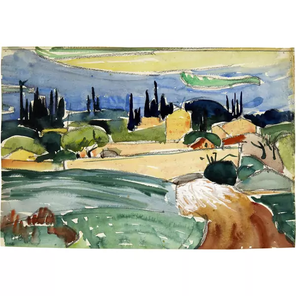 Hans Berger — Landschaft bei Avignon — Galerie Kornfeld