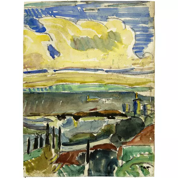 Hans Berger — Landschaft bei Avignon — Galerie Kornfeld