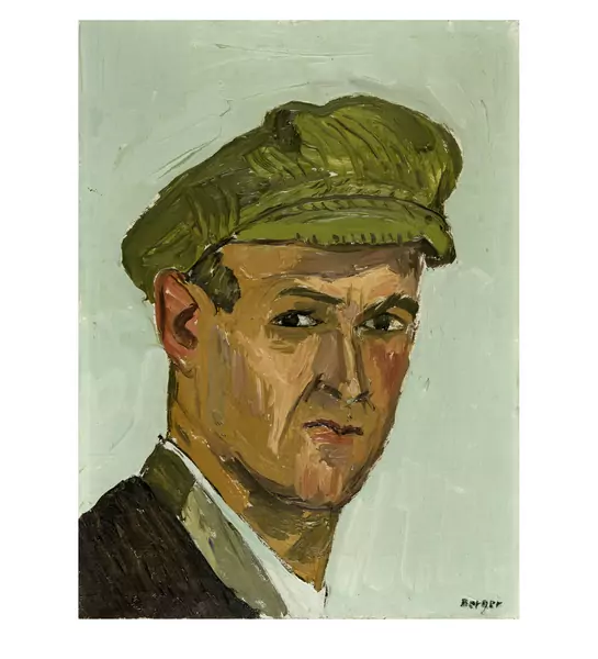 Hans Berger — Selbstbildnis (mit Casquette) — Galerie Kornfeld
