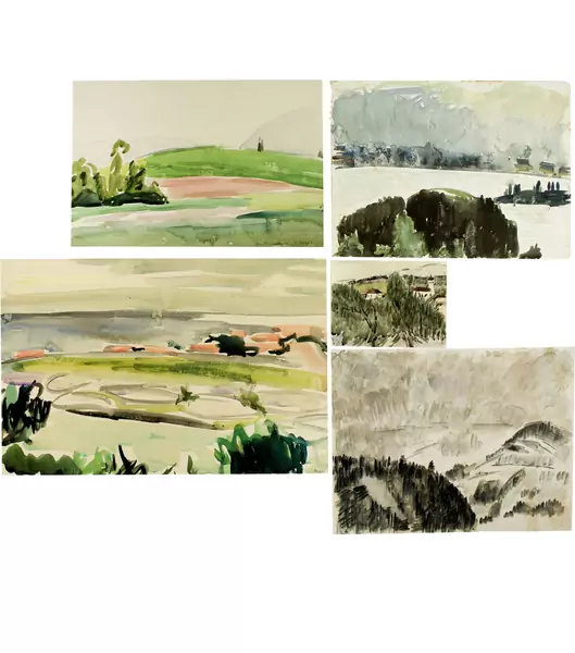 Hans Berger — Sammelnummer von 5 Landschaften — Galerie Kornfeld