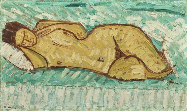 Hans Berger — Liegender weiblicher Akt, 1911