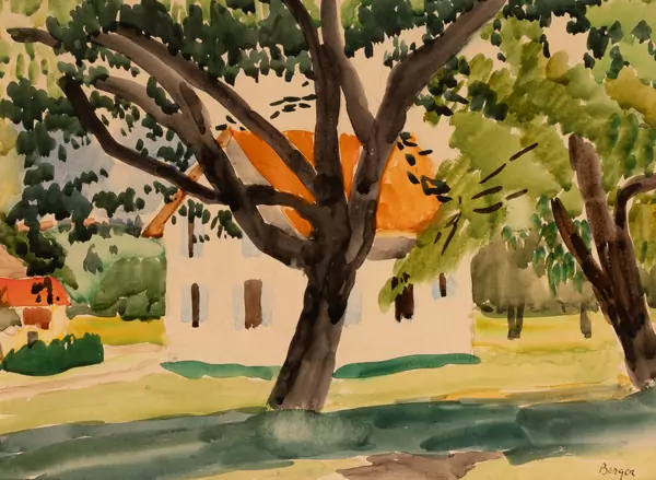 Baum vor einem Haus