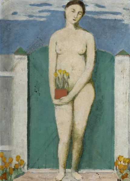 Hans Brühlmann — Mädchen mit den Tulpen (1907)