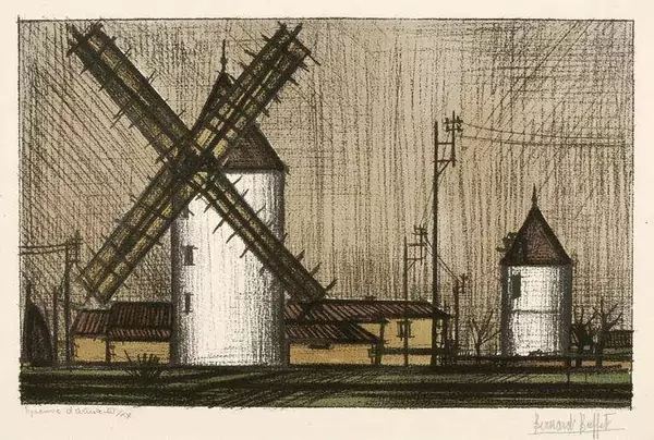 Hans Brun — BERNARD BUFFET Paris 1928–1999 Tourtour/Südfrankreich Les Moulins — Galerie Kornfeld