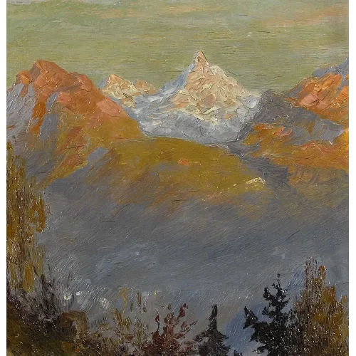 Hans Caspar Ulrich — Der Walliser Besso im Abendrot.