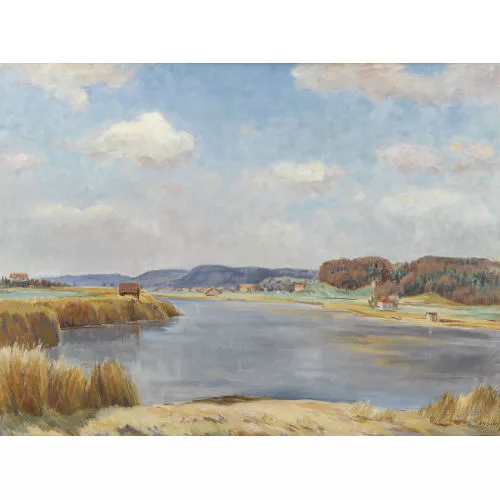 Hans Daepp — Herbstliche Seelandschaft.