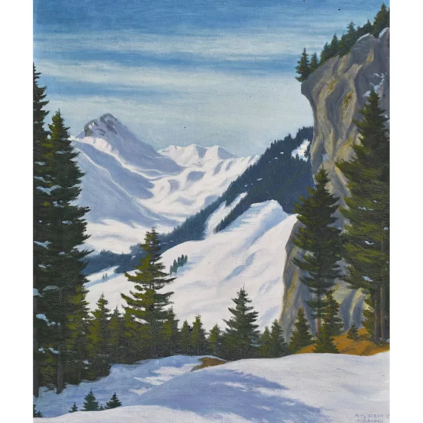 Hans Daepp — "Blick auf Hahnenmoos bei Adelboden".