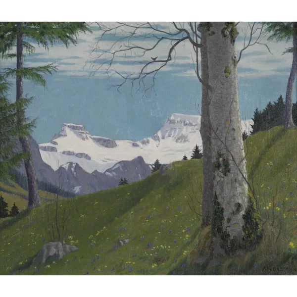 Hans Daepp — Engstigenalp mit Steghorn und Wildstrubel.