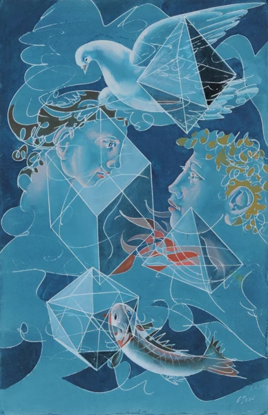 Hans Erni — Die Elemente nach Platon, 2004