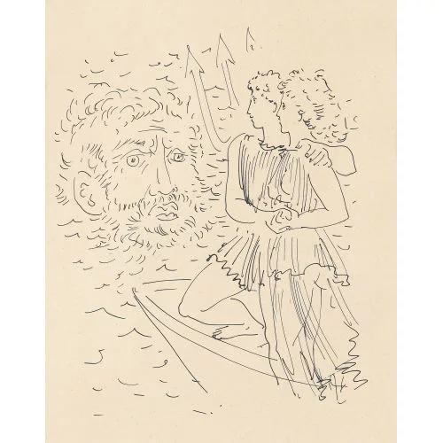 Hans Erni — Poseidon und das Liebespaar.